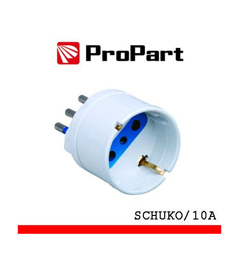 Adattatore schuko spina10A polybag