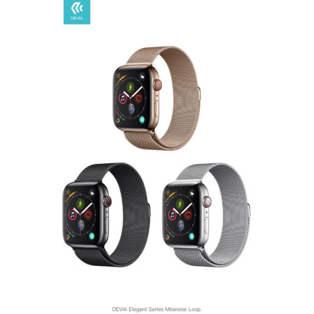 Cinturino per Apple Watch 4 serie 40mm Maglia Milano Black