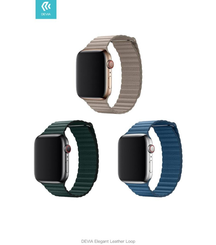 Cinturino Apple Watch 4 serie 44mm Elegant Leather Loop Ston