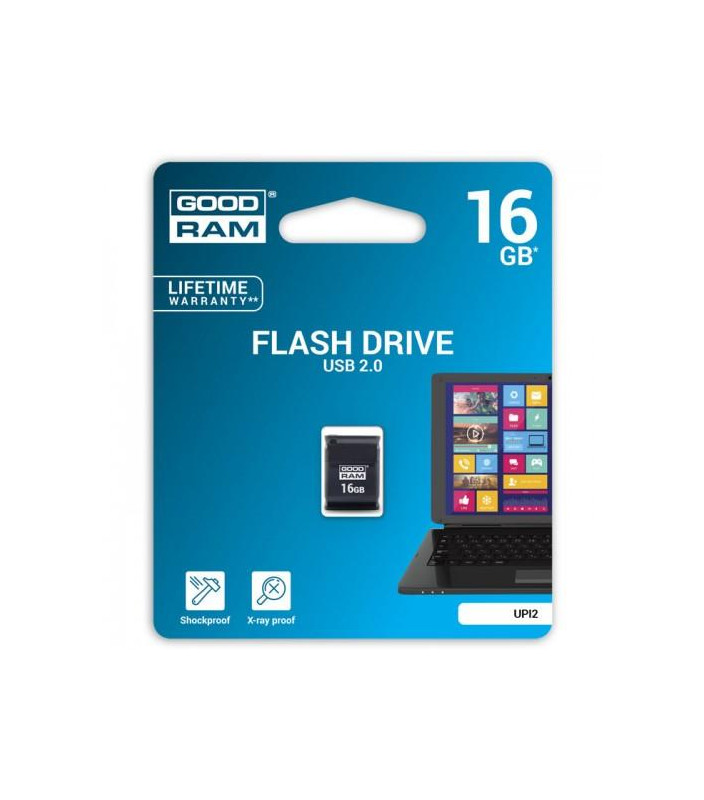 Pendrive Goodram UPI2 16GB USB MINI 2.0 blk - retail blister