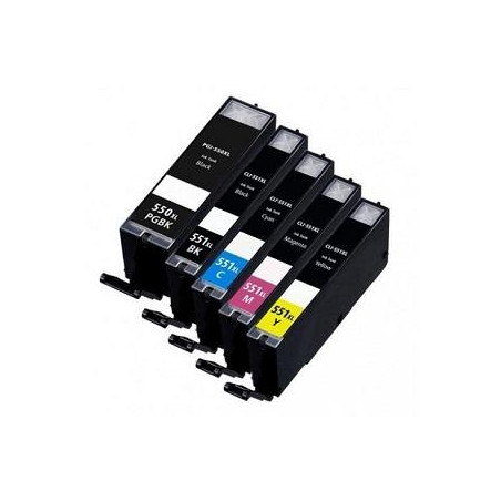 11ML Com for Canon Pixma IP7250,MG5450,MG6350CLI-551XLBK.