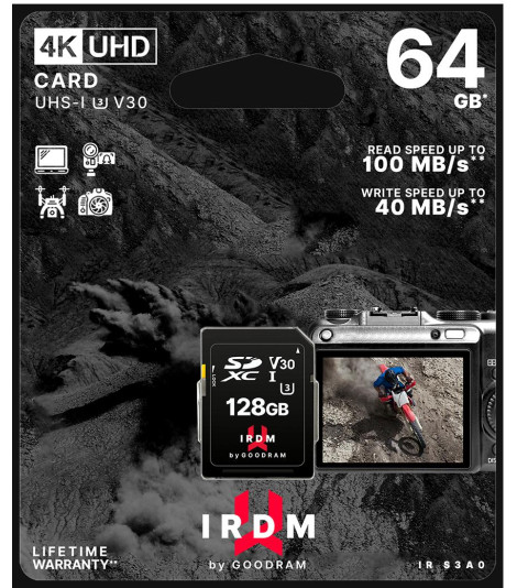Scheda SD 64GB UHS I U3 Goodram - blister retail