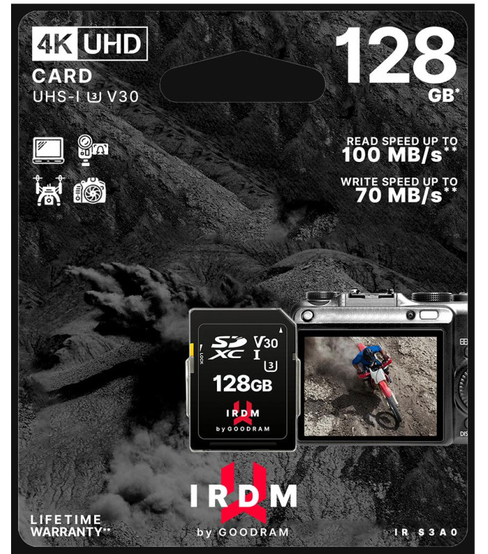 Scheda SD 128GB UHS I U3 Goodram - blister retail