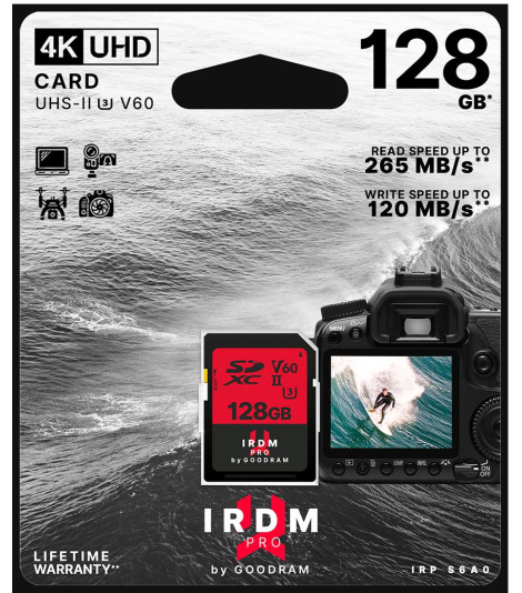 Scheda SD 128GB UHS II V60 Goodram - blister retail