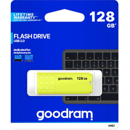 Pendrive GoodRAM 128GB UME2 yellow USB 2.0 - retail blister