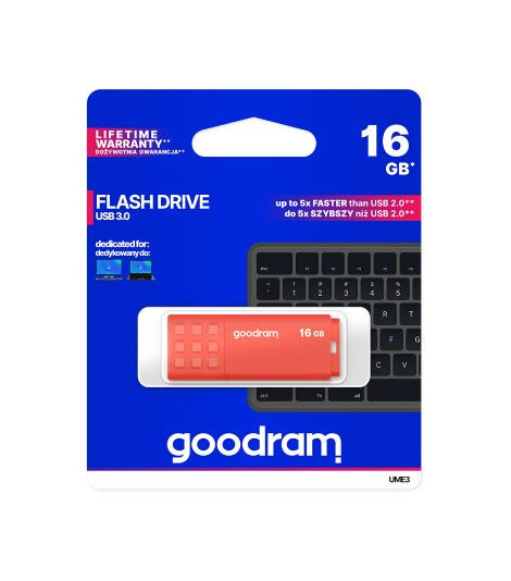 Pendrive GoodRAM 16GB UME3 orange USB 3.0 - retail blister