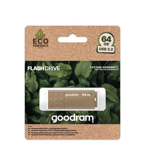 Pendrive GoodRAM 64GB UME3 GREEN USB 3.0 - retail blister