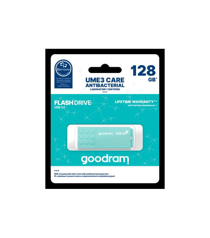 GOODRAM 128GB UME3 CARE - ANTIBATTERICA - USB 3.0