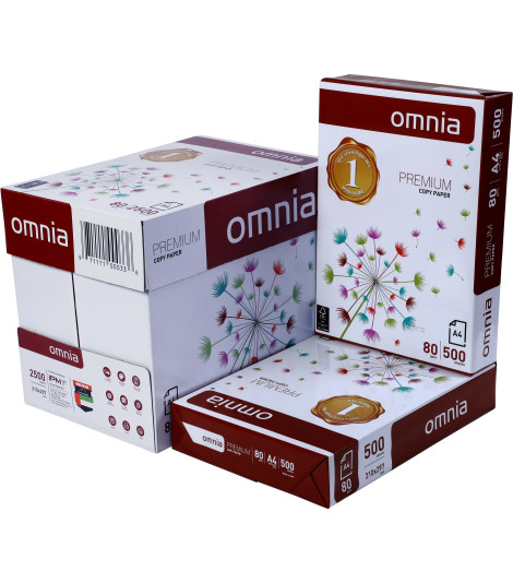 OMNIA-Carta A4 high whiteness per fotocopie (80 gr)