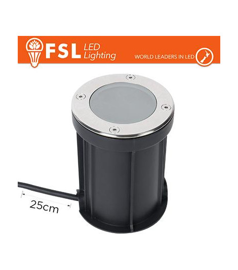 Faretto esterno carrabile calpestabile GU10 IP67 +25 cm cavo