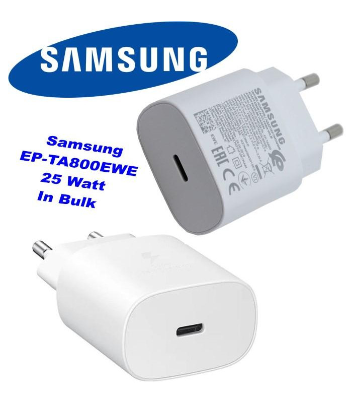 Caricatore EP-TA800EWE Samsung USB-C 25 Watt Bianco in Bulk