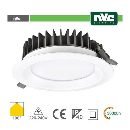 Downlight LED IP40 15W 4000K 1215LM 100º FORO:125mm