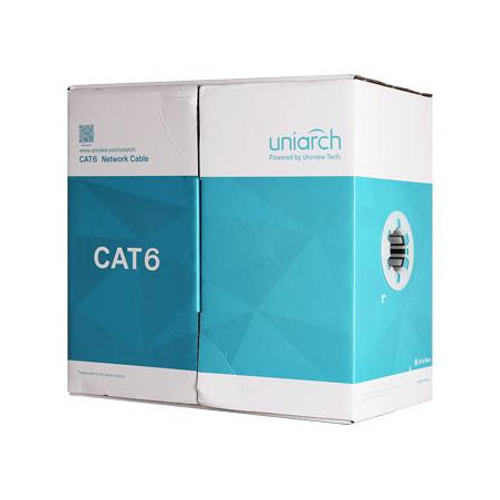 Cavo ethernet CAT6 UTP PVC 8 fili 24AWG, Rame, 305metri