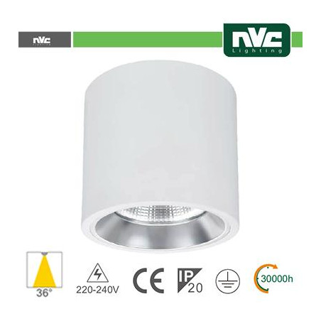 Downlight Sporgente - IP20 24W 2000LM 3000K 36°