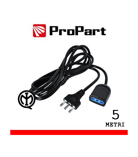 Prolunga lineare 10A 5metri spina10A nera