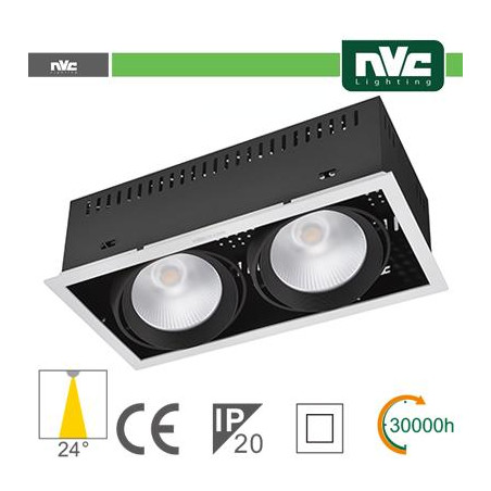 Incasso Multi lampada - 48w(2x24w) 4000k 3500lm24° CRI90