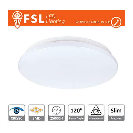 Plafoniera LED 18W 3000K 120° 33x5,5cm CRI80