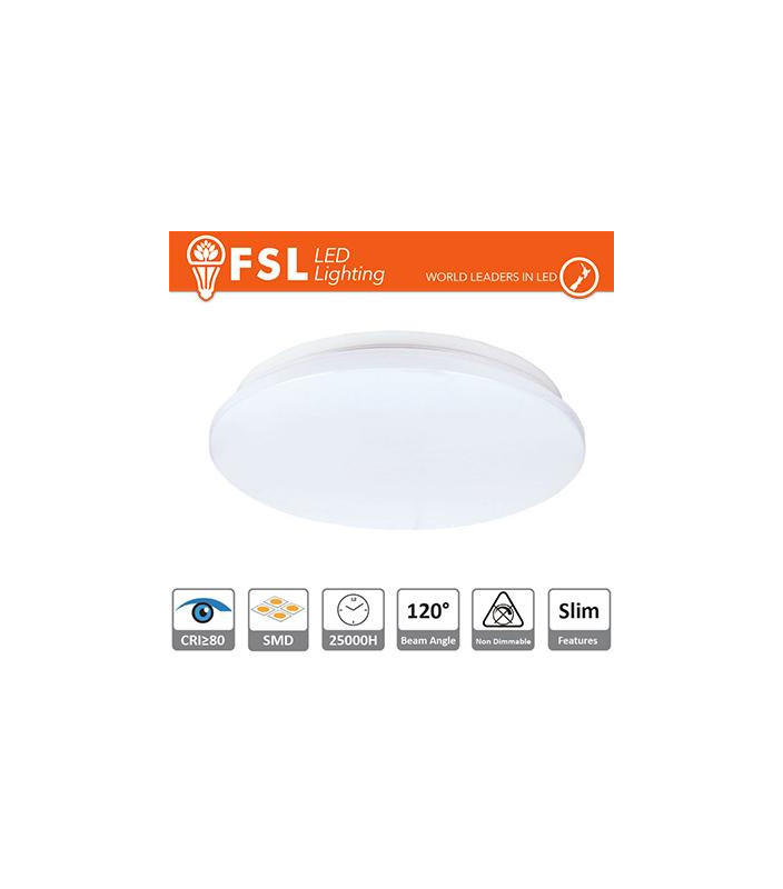 Plafoniera LED 18W 4000K 120° 33x5,5cm CRI80