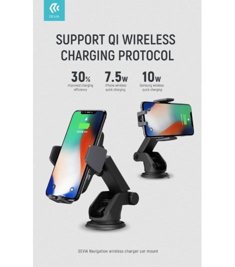 Supporto Smartphone da Auto a Gravità Regolabile Carica Wire