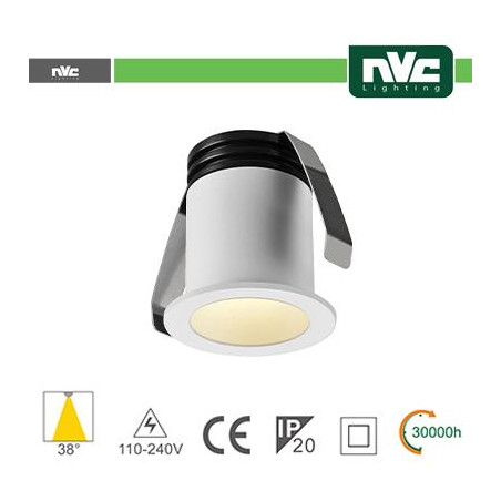 Punto Luce LED 2W 4000K 38° IP20 FORO:35mm