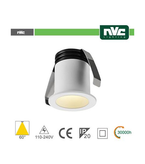 Punto Luce LED 2W 4000K 60° IP20 FORO:35mm