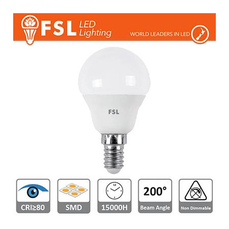 Lampada Sfera - 5,5W 3000K E14 