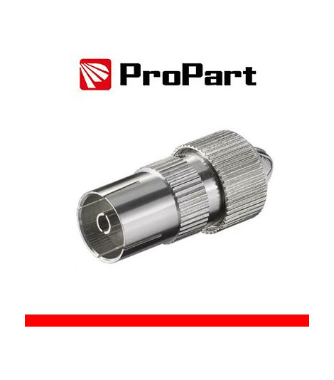 Presa antenna TV 75 Ω 9.5mm metallica new