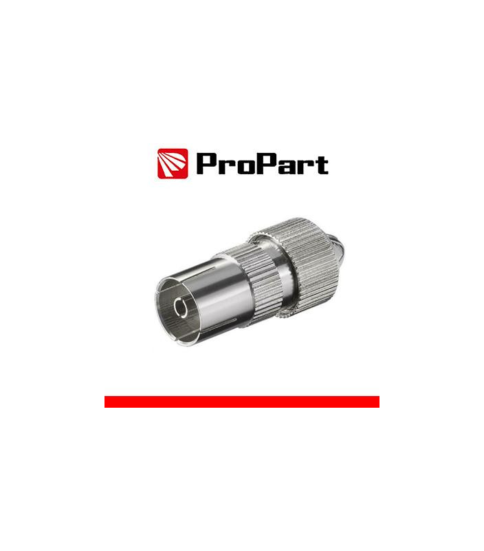 Presa antenna TV 75 Ω 9.5mm metallica new