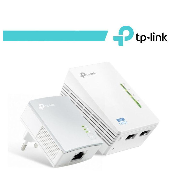 Kit 2 powerline WiFi 2.4 GHz AV600 2+1 porte LAN TL-WPA4220