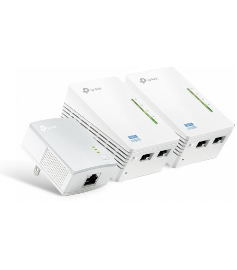 Kit powerline AV600 WiFi 300Mbps 2 Porte LAN (3 Pezzi)
