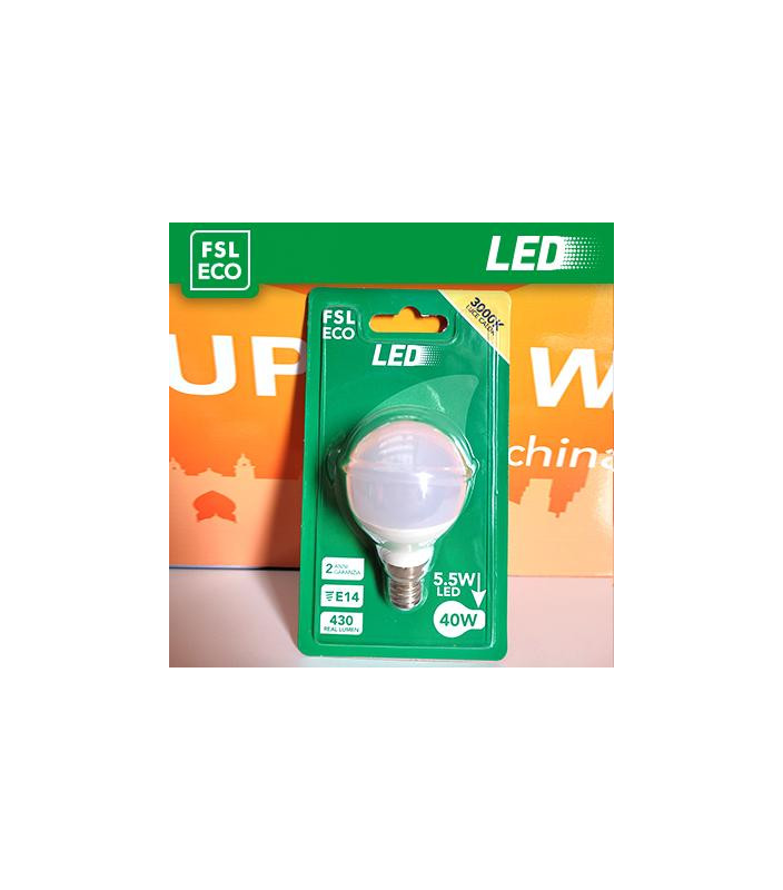 Lampada Sfera BLISTER - 5,5W 3000K E14 