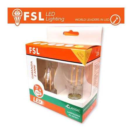 Lampada Goccia FILAMENTO: Confezione PROMO 2PACK - 9W 2700K