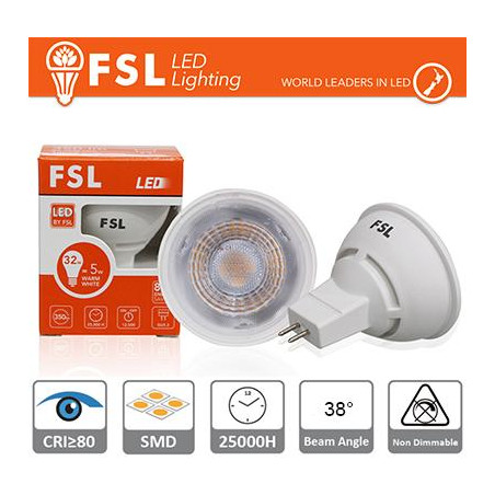 MR16 Lampadina LED - 6W 6500K 520LM 38º CRI80   DC 12V