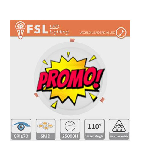 Downlight LED IP20 24W 3000K 1800LM 110° FORO:285mm