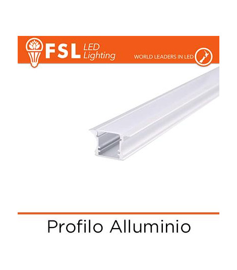 BARRA  ALLUMINIO 6063 - Incasso- 2m SILVER