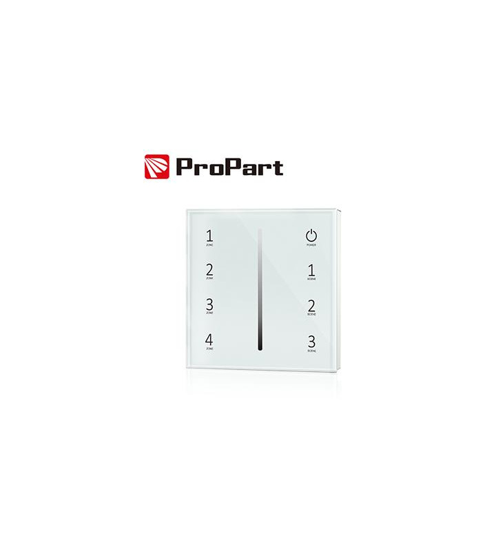 Telecomando da parete 1CH, a batteria, bianco, 4 zone RF2.4G