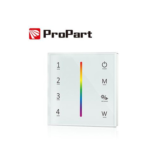 Telecomando da parete RGB/RGBW bianco 4 zone RF2.4G