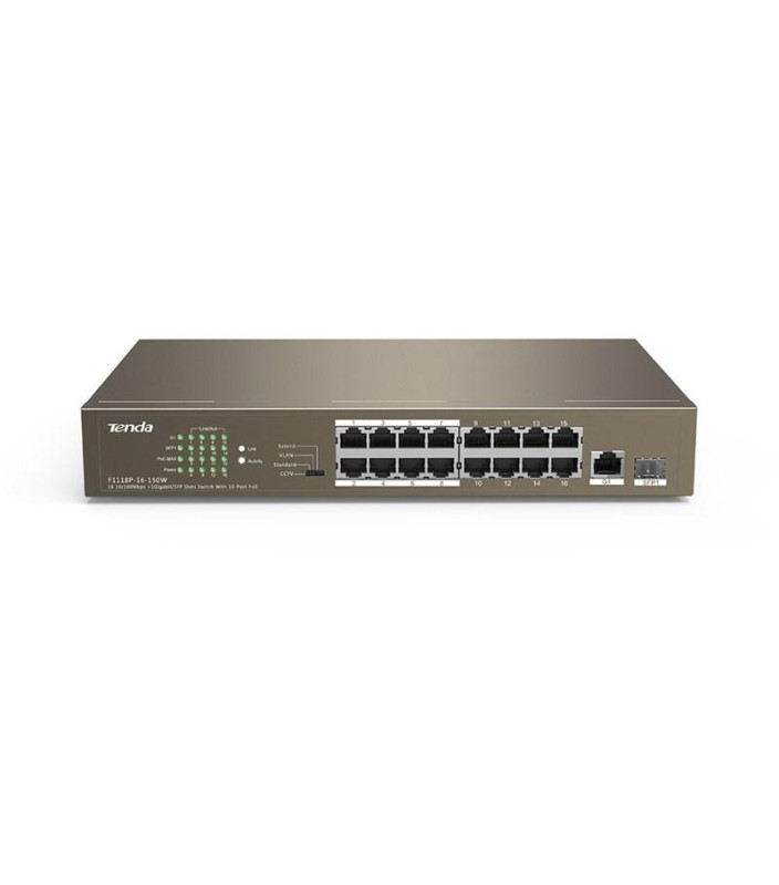 Tenda TEF1118P Switch 16-Ports PoE + 1 GE+1 SFP Unmanaged