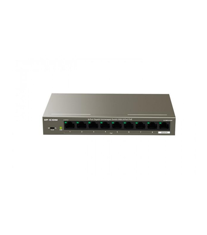 Switch 9 porte Gbit con 8 porte PoE+ IP-COM IC-G1109P-8-102W