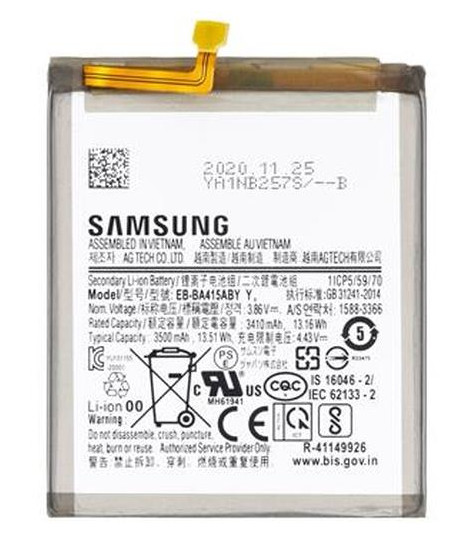 EB-BA415ABY Samsung A41 Battery Li-Ion 3500mAh SM-A415F Bulk