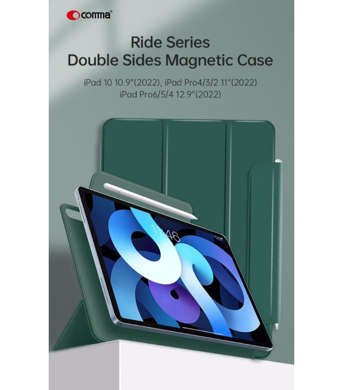 Cover Magnetica per iPad Pro 6 2022 rotazione e supp Nera