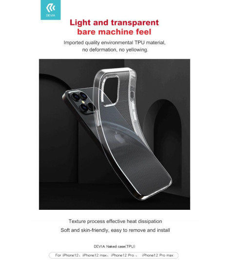 Cover protettiva trasparente morbida per iPhone 12 & 12 Pro