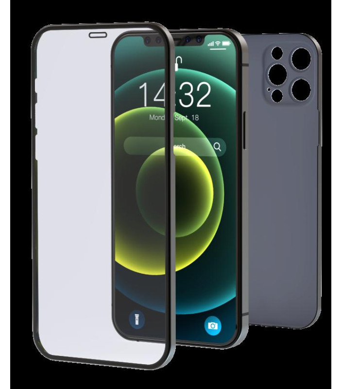 Cover & Vetro Totale protezione per iPhone 12 Pro Nera