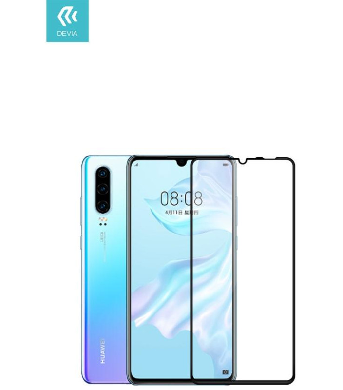 Pellicola Full in vetro temperato per Huawei P30 Lite Nera