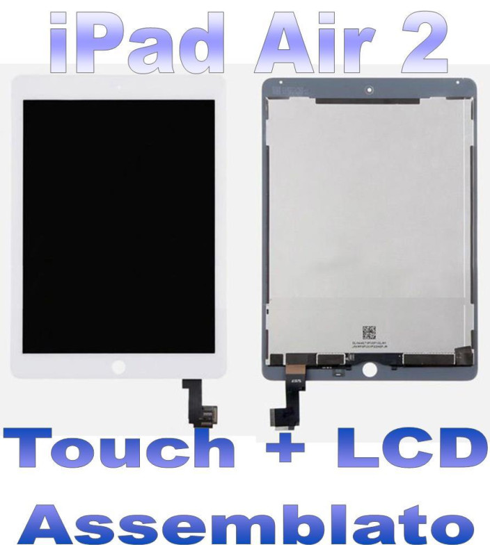LCD + Touch Assemblato per iPad 2 Air Bianco Grado A+ A1566