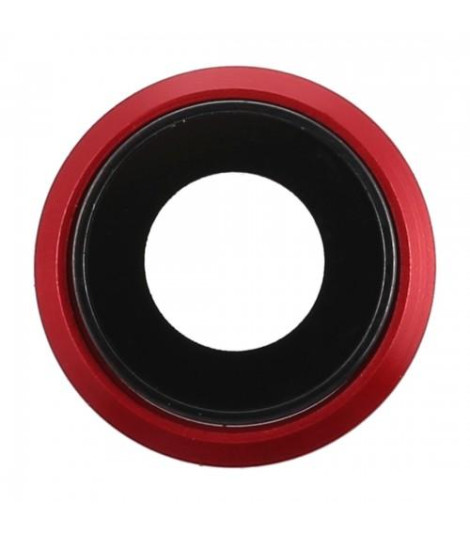 Cornice fotocamera posteriore e obiettivo per iPhone 8 Red