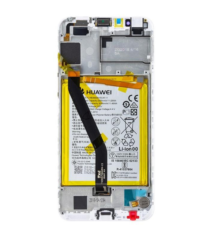 Lcd per Huawei Y6 2018 Con Batteria Service Pack Bianco