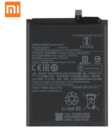Batteria Originale per Xiaomi Mi 10T/Mi 10T Pro BM53 
