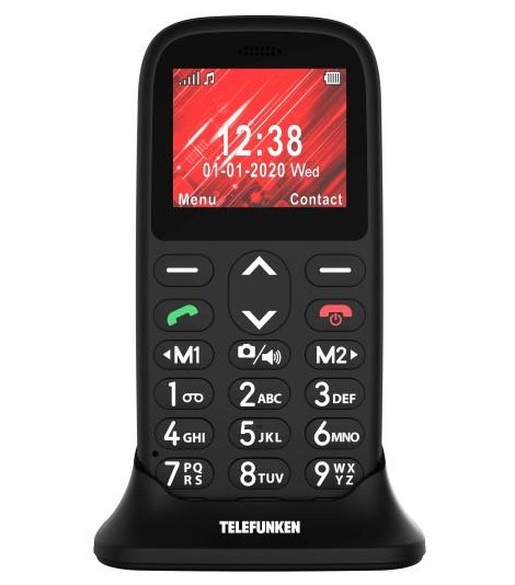 Telefono Telefunken S410 Senior GSM 2G Nero Monoblocco