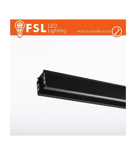 FSL Binario per proiettori Trifase 2metri NERO
